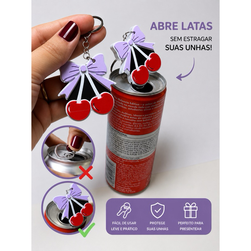 Chaveiro abridor de latas
