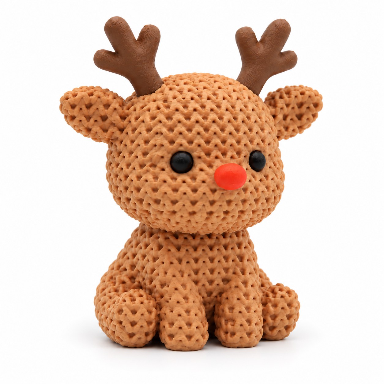 Rena de Natal com textura de crochê — unidade