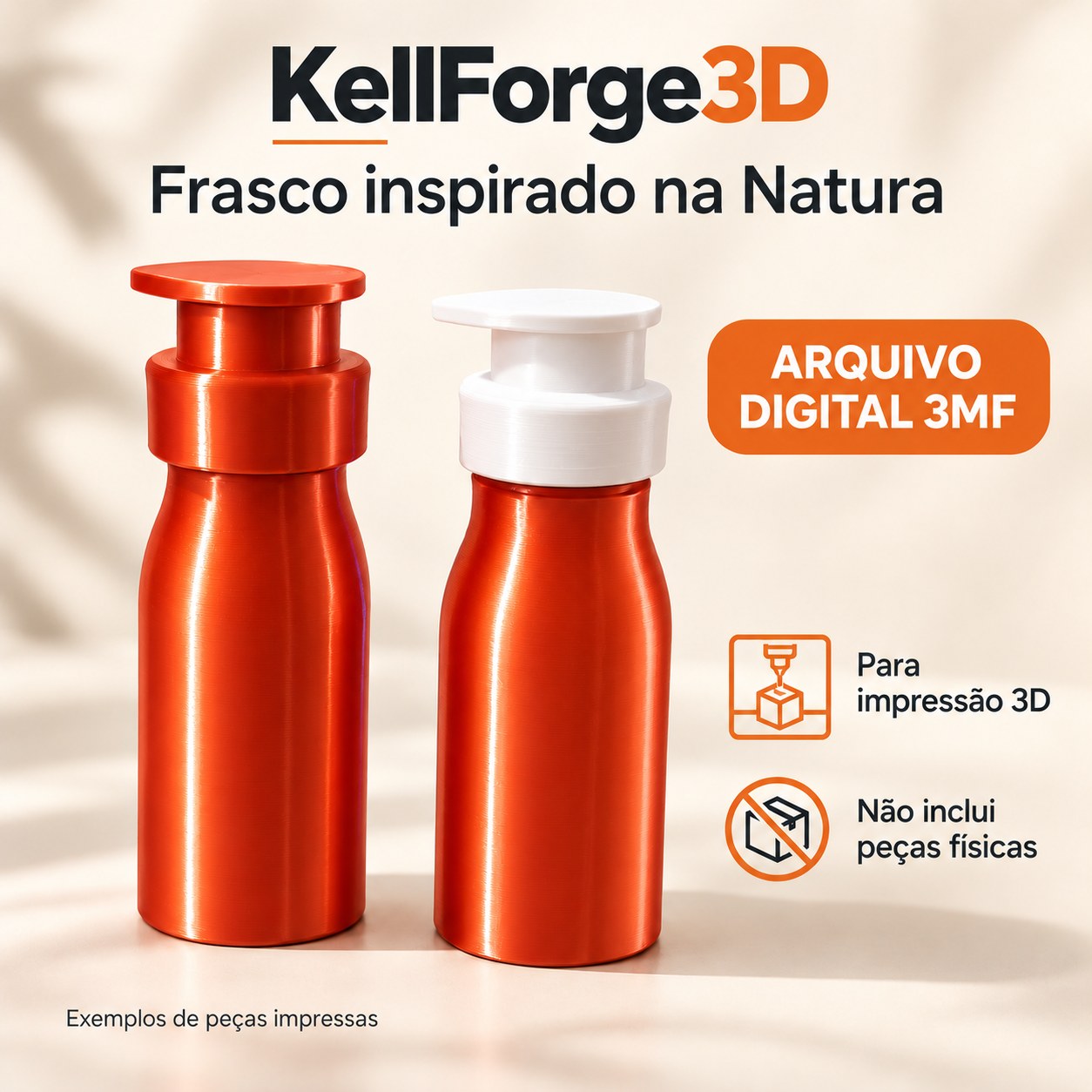 Frasco inspirado na Natura — Arquivo digital 3MF
