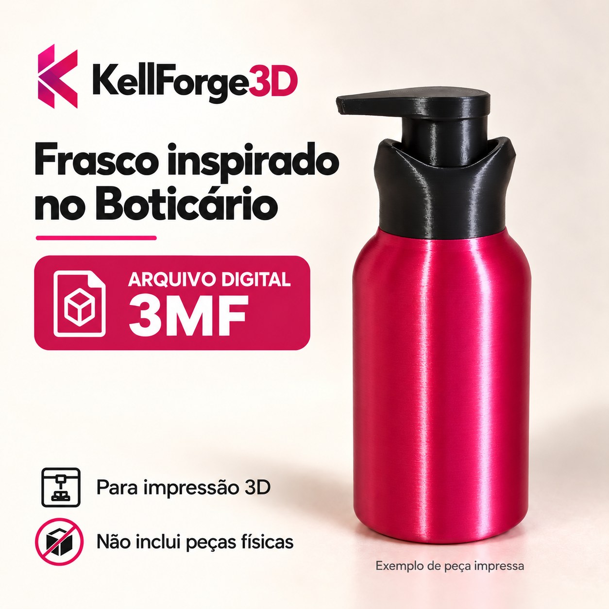 Frasco inspirado no Boticário — Arquivo digital 3MF