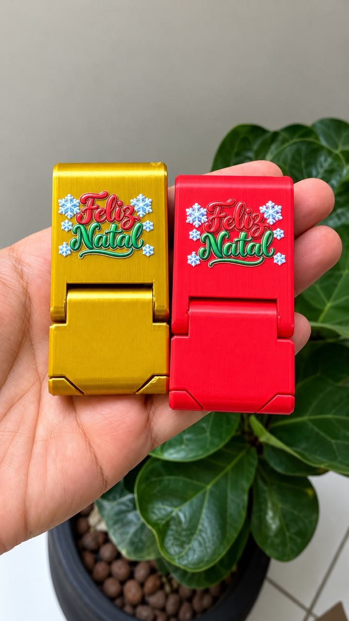 Chaveiro personalizado 3 em 1 — suporte de celular e abridor de latas