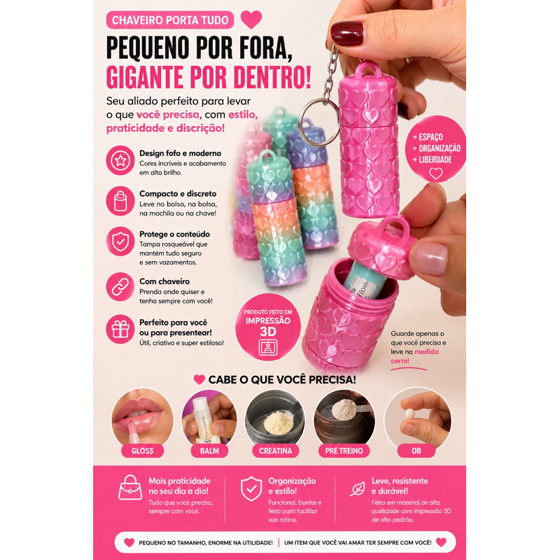 chaveiro porta gloss